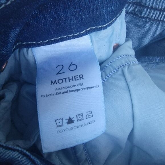 Mother Denim The Looker Ankle Fray Skinny Jeans Growing Pains wmns sz 26 - Picture 5 of 6